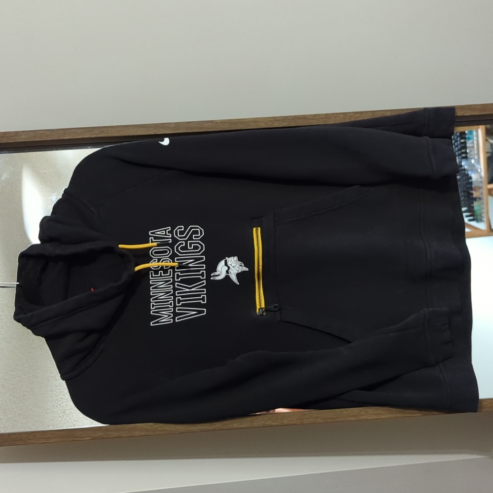 Nike Black NFL Minnesota Vikings Cowl Neck Sweatshirt, Size M.